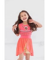 Disney Princess Moana Girls Romper With Skirt Overlay Toddler |Child