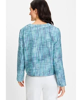 Olsen Women's Cropped Tweed Jacket