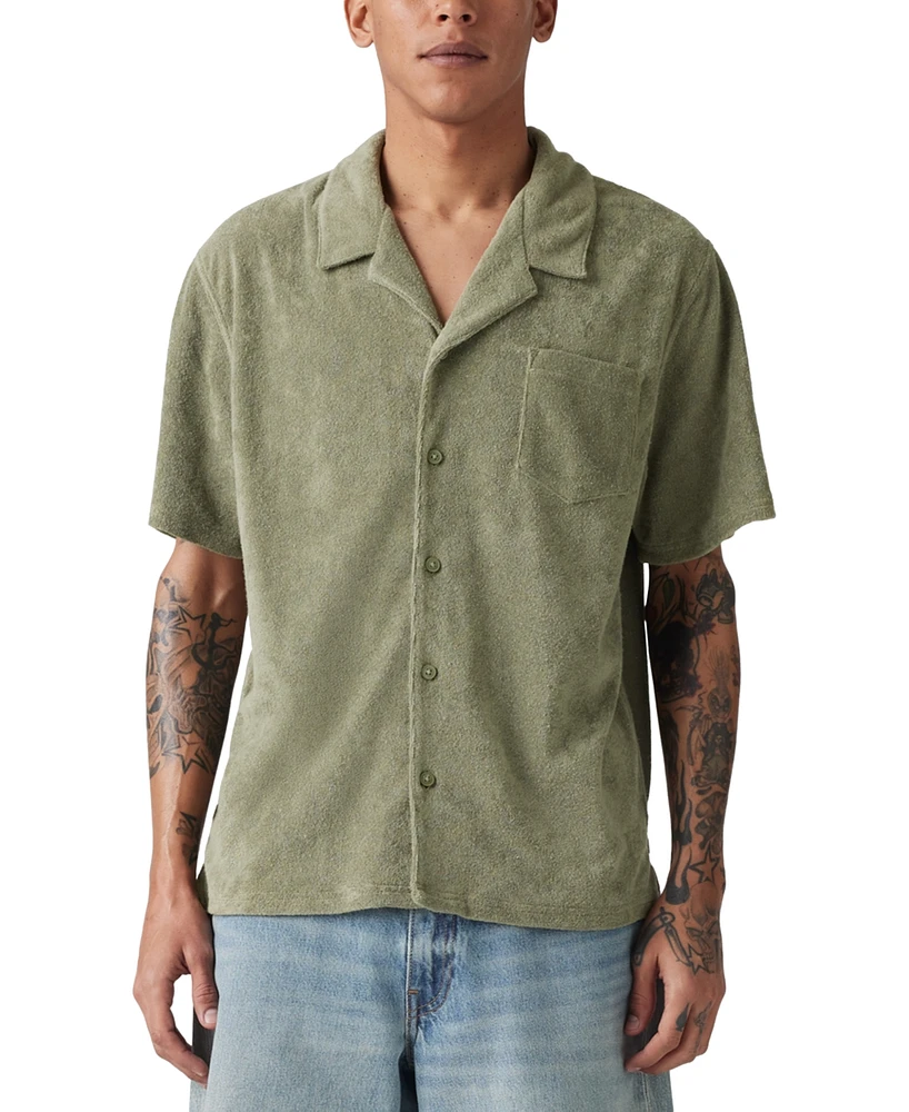 Levi's Men's Portola Short Sleeve Terry Button-Front Camp Shirt