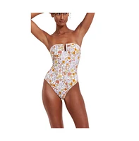 Flirtt Gottex Women's Botanic Party Bandeau One Piece Swimsuit