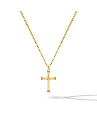 Vincero Men's Gold Cross Pendant Necklace in Stainless Steel, 22"
