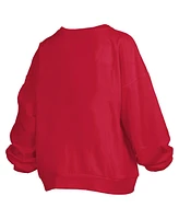 Pressbox Women's  Georgia Bulldogs Janise Arch Over Logo Waist Length Oversized Pullover Sweatshirt
