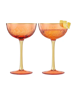The Wine Savant Vintage Art Deco Coupe Glasses