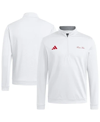 Adidas Men's White Texas Tech Red Raiders Elevated Quarter-Zip Jacket