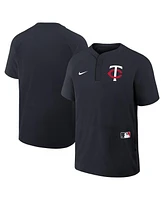 Nike Men's Navy Minnesota Twins Authentic Collection Raglan Short Sleeve Windshirt