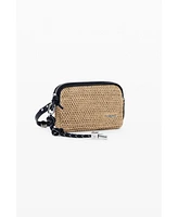 Desigual Women's Medium raffia crossbody purse