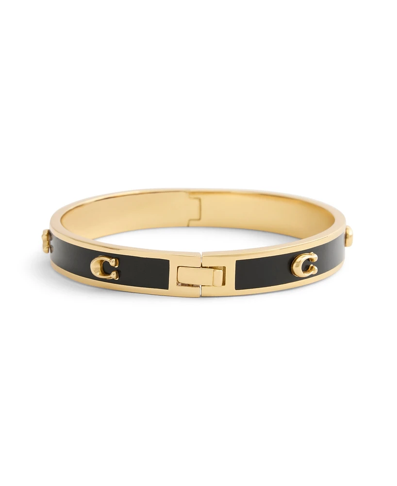 Coach Signature Pegged Enamel Bangle Bracelet