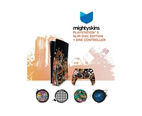 Sony PlayStation 5 Slim Disc Astro Bot, Rachet and Clank Bundle with Extra Volcanic Red Controller, Pro Gamer Starter Kit, MightySkins Code and 1 Year