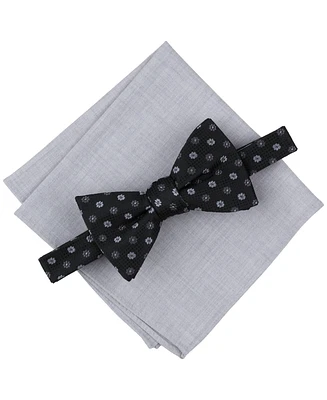 Bar Iii Men's Floral Bow Tie & Solid Pocket Square Set, Exclusively at Macy's