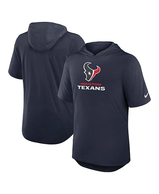 Nike Men's Navy Houston Texans Lockup Tri-Blend Hoodie T-Shirt