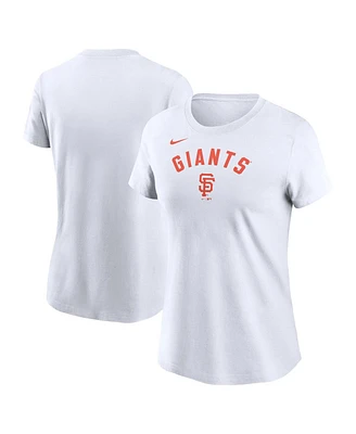 Nike Women's White San Francisco Giants Team Arch T-Shirt