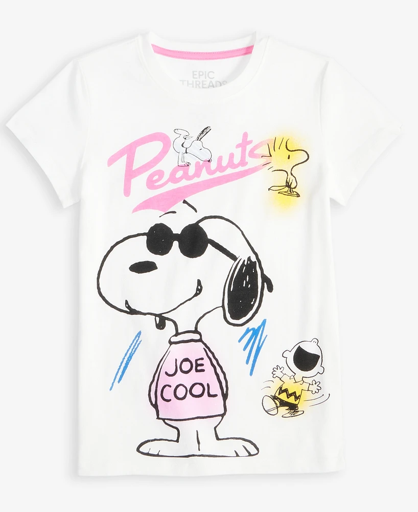 Epic Threads Little & Big Girls Joe Cool Peanuts Graphic T-Shirt, Exclusively at Macy's