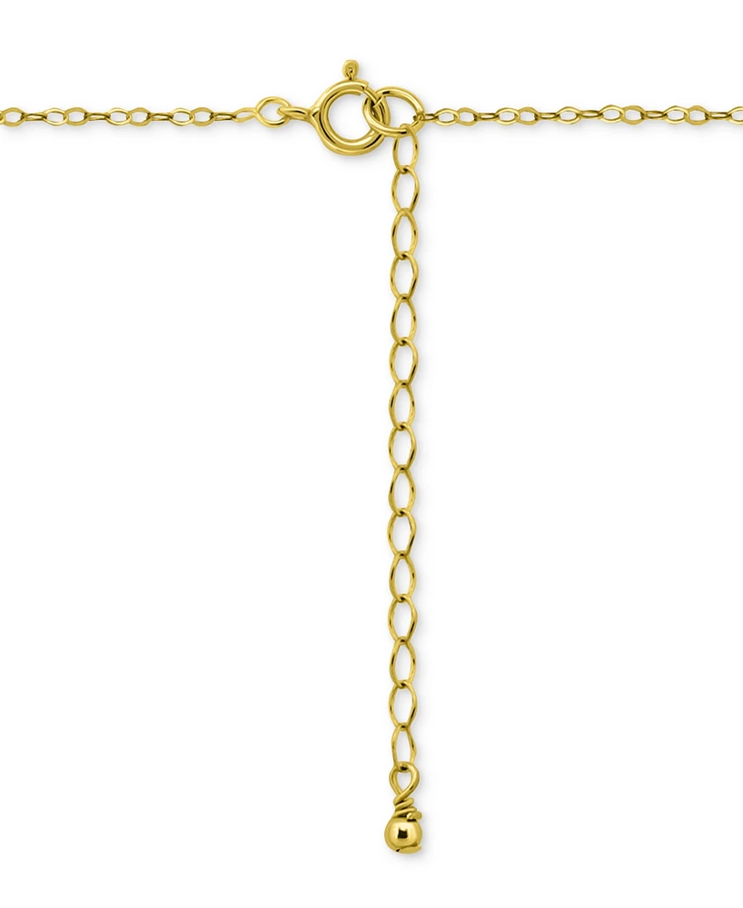 Giani Bernini Cubic Zirconia Solitaire Pendant Necklace 18k Gold-Plated Sterling Silver (also Silver), 16" + 2" extender, Exclusively a