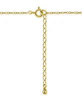Giani Bernini Cubic Zirconia Heart Pendant Necklace 18k Yellow Gold over Sterling Silver (also Silver), 16" + 2" extender, Exclusively