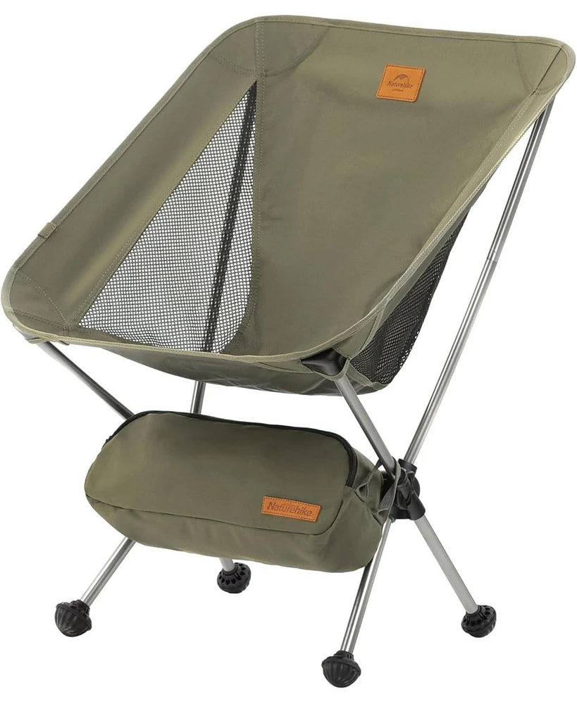 Naturehike Ultralight Camping Chair, Portable Backpacking Chair with Storage Bag & Anti-Sinking Feet, Compact Collapsible Camp