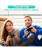 Wired Dual Vibration Game Controller for Sony PlayStation 2 – Ergonomic Design, 6FT Cable, High Precision Joysticks (Black)