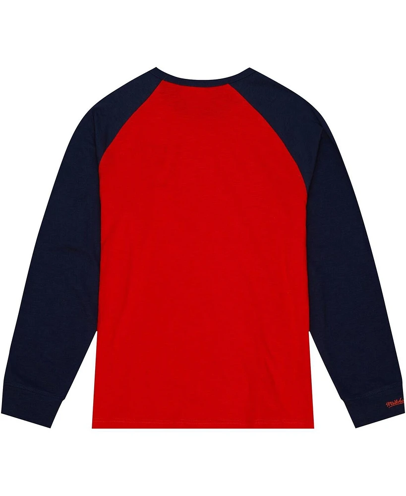 Mitchell & Ness Men's Orange Virginia Cavaliers Legendary Slub Raglan Long Sleeve T-Shirt