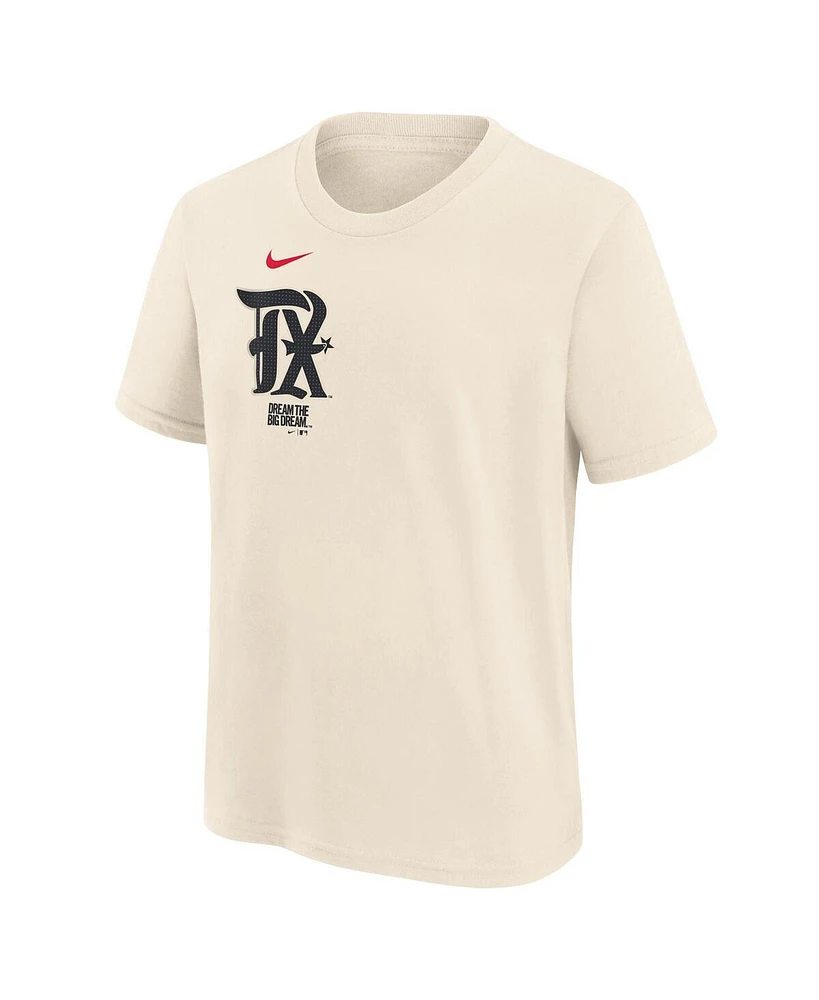 Nike Big Boys and Girls Corey Seager Natural Texas Rangers Fuse City Connect Name Number T-Shirt