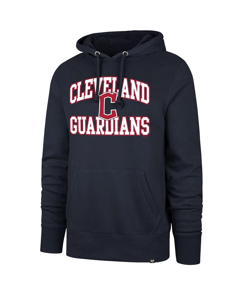 '47 Brand Men's Navy Cleveland Guardians Velocity Headline Pullover Hoodie