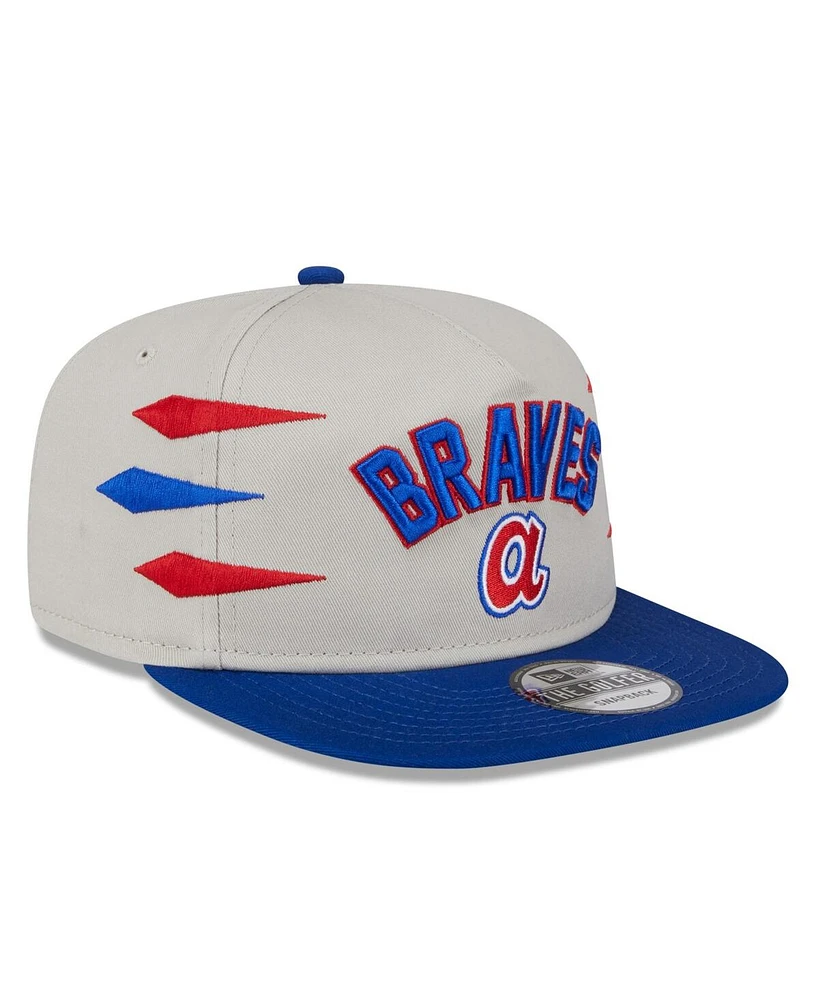 New Era Men's Cream Atlanta Braves Iron Golfer Snapback Hat