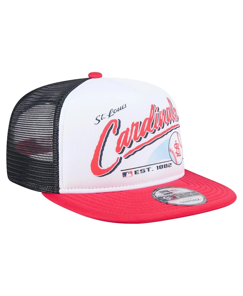 New Era Men's White/Red St. Louis Cardinals Retro Script 9FIFTY Snapback Hat