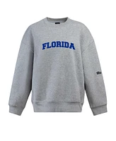 Hype and Vice Women's Heather Gray Florida Gators Offside Pullover Sweatshirt