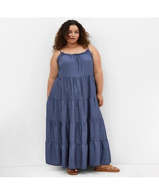 City Chic Women's Island Tier Maxi Dress