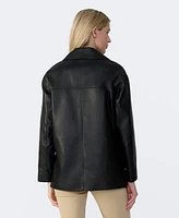 Furniq Uk Women's Relaxed Leather Jacket, Created for Macy's