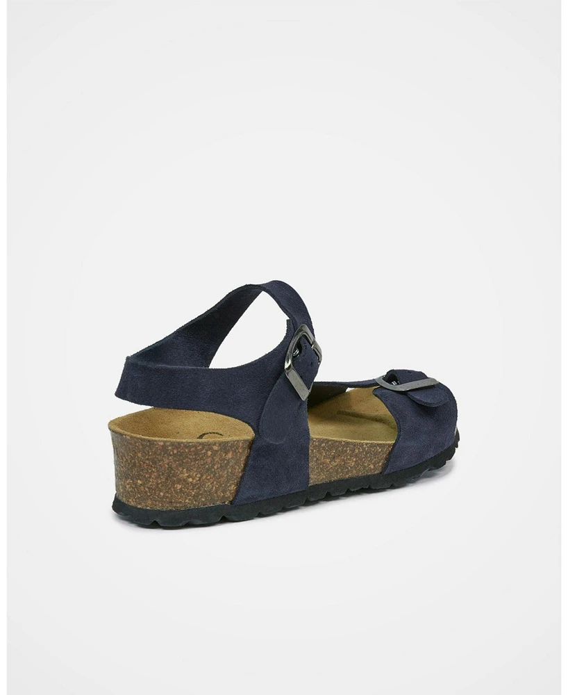 Low Wedge Dbl Buckle Sandal