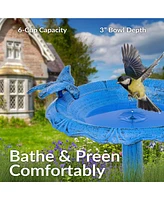 Garden Visitor Cast Aluminum Metal Bird Bath - 22.75"