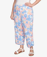 Ruby Rd. Plus Size Floral Print Soft Capri Pants