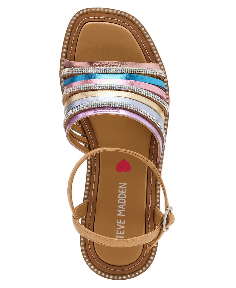 Steve Madden Big Girls J-Playful Strappy Sandals