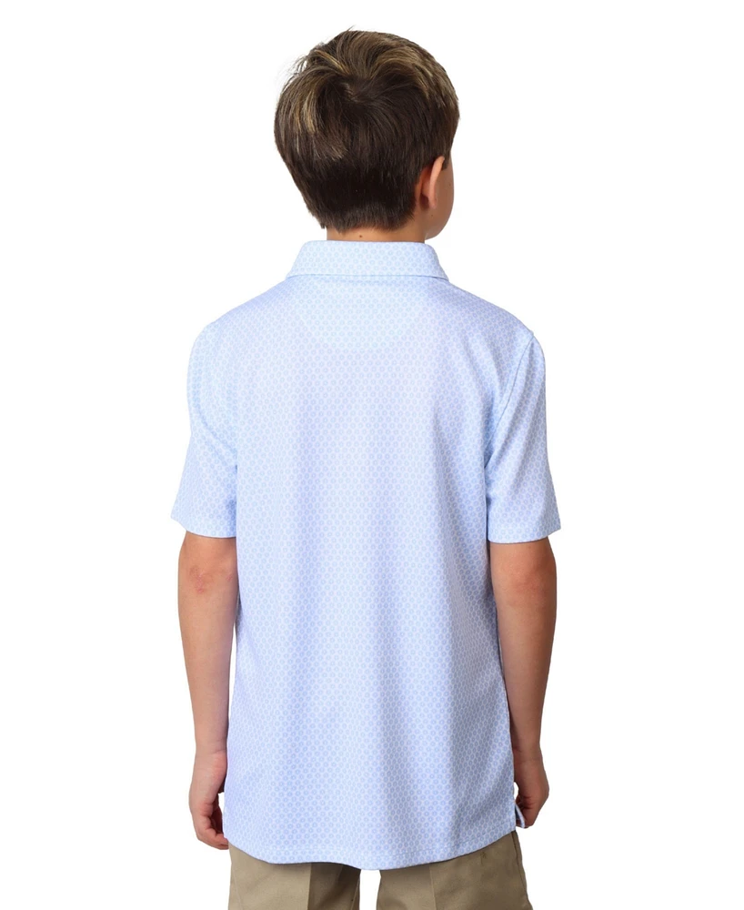 Tailorbyrd Boys Geo Floral Modal Pique Polo