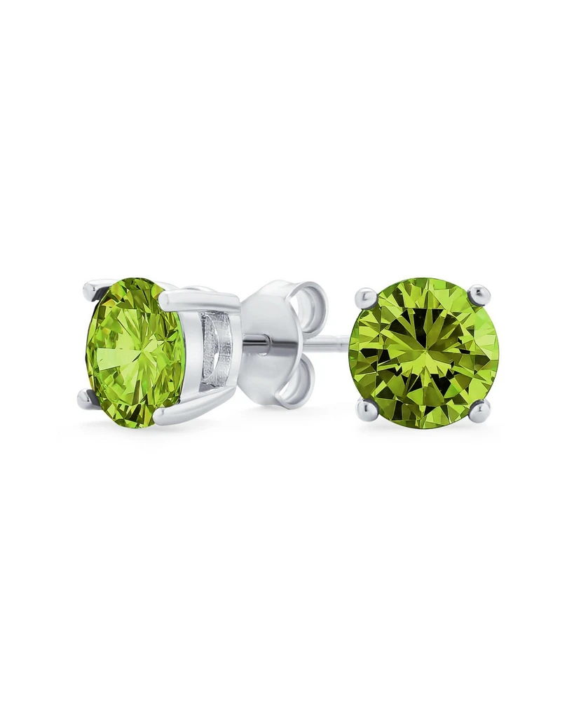 Bling Jewelry 1CTW Round Cubic Zirconia Solitaire Cz Stud Earrings .925 Sterling Silver 7MM