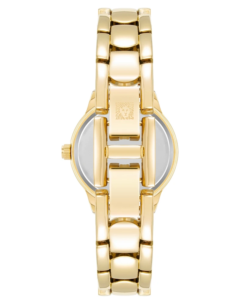 Anne Klein Women's Quartz Petite Easy to Read Gold-Tone Metall Alloy Watch, 24mm