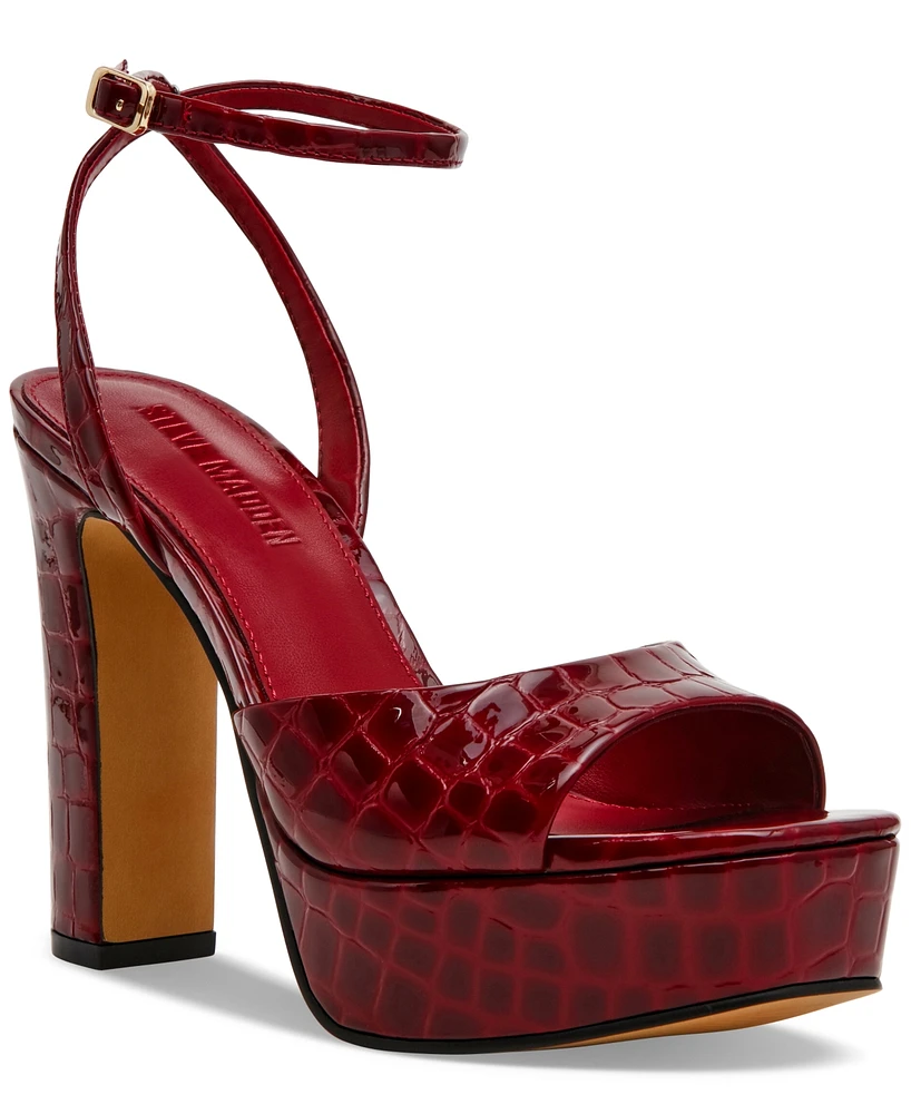 Steve Madden Women's Assured Ankle-Strap Platform Dress Sandals