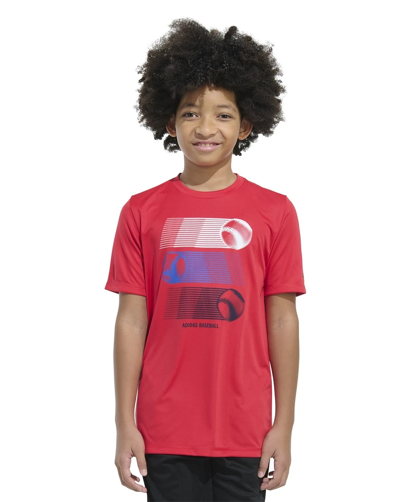 adidas Big Boys Logo-Graphic Crewneck Short-Sleeve T-Shirt