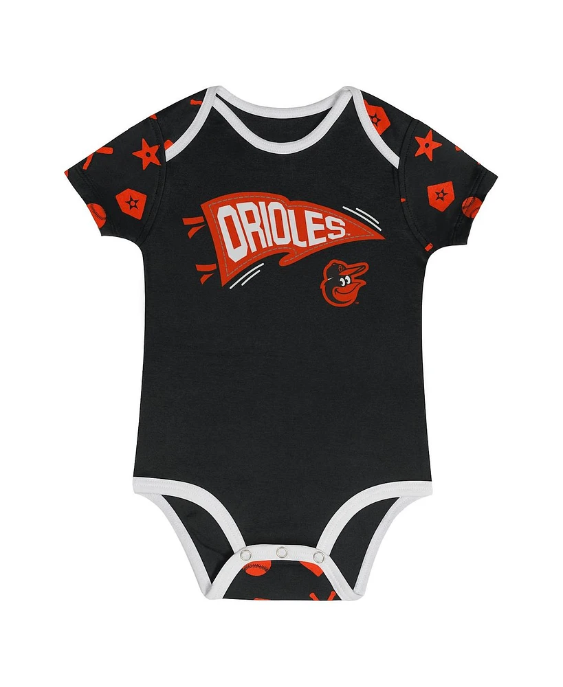 Outerstuff Infant 2-Piece Black Baltimore Orioles On Deck Diaper Cover Set