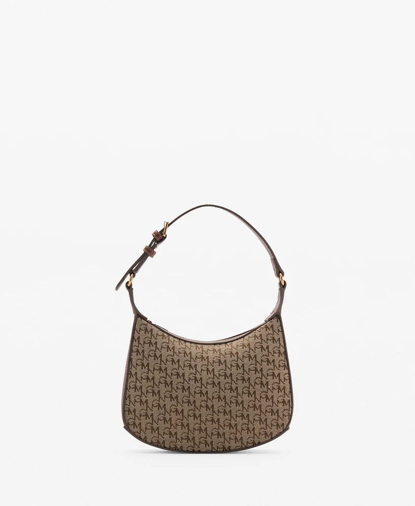 Mango Women's Printed Logo Shoulder Bag