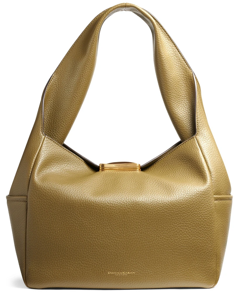 Donna Karan New York Amagansett Soft-Rolled Leather Shoulder with Sculpted Magnet Closure