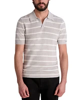 Karl Lagerfeld Paris Men's Stripe Sweater Polo
