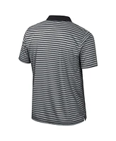 Colosseum Men's Black Purdue Boilermakers Striped Polo Shirt