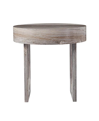 Simple Wood Round End Table for Bedroom or Living Room Styling