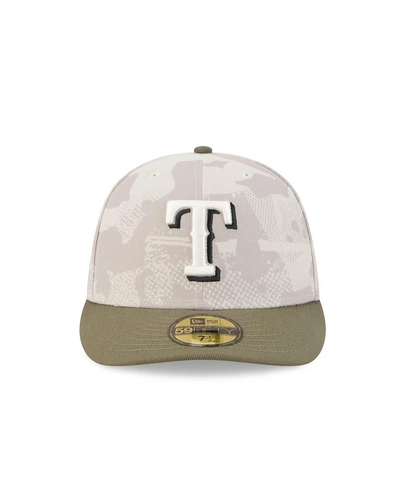 New Era Men's Light Beige/Olive Texas Rangers 2025 Armed Forces Day 59FIFTY Fitted Hat