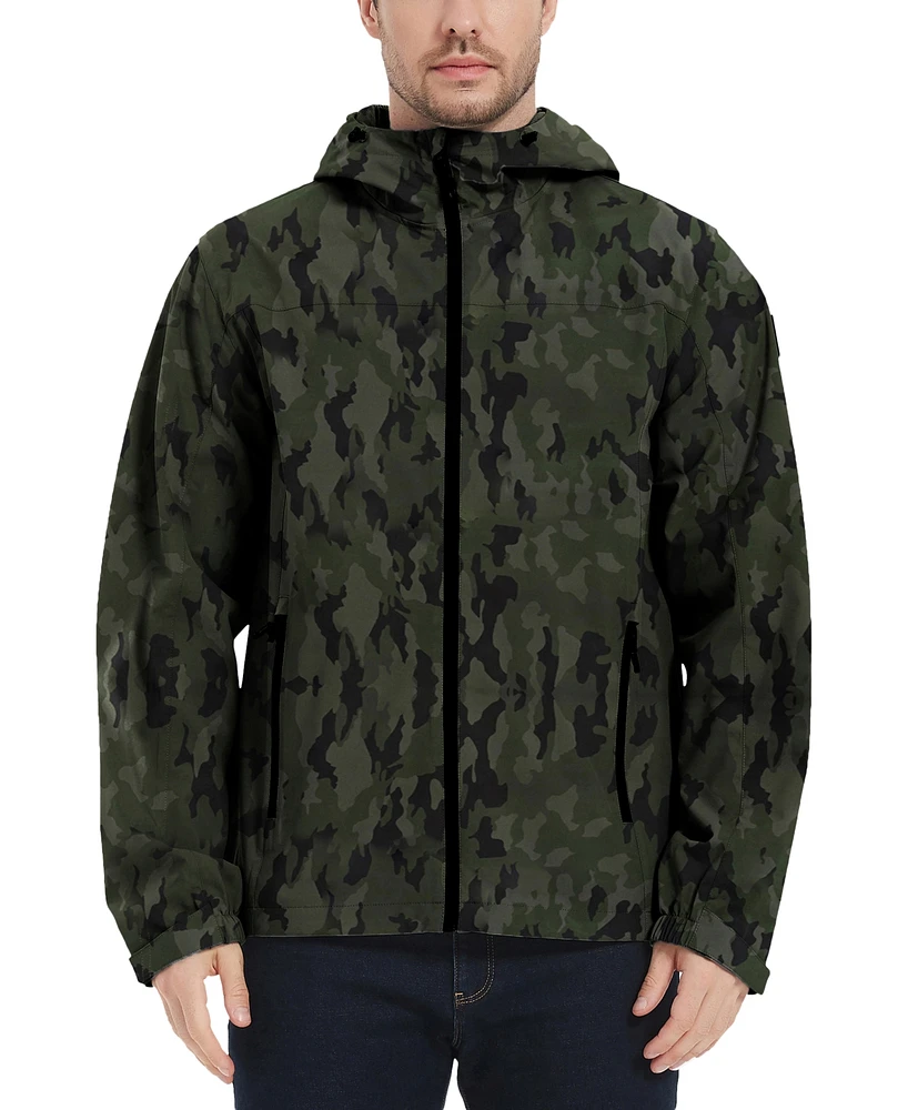 Hawke & Co. Men's All-Season Lightweight Stretch Hooded Rain Jacket