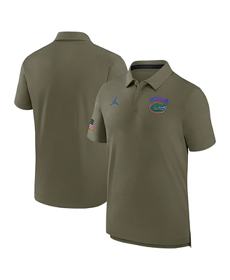 Jordan Men's Olive Florida Gators 2024 Military Appreciation Tour Performance Polo Shirt