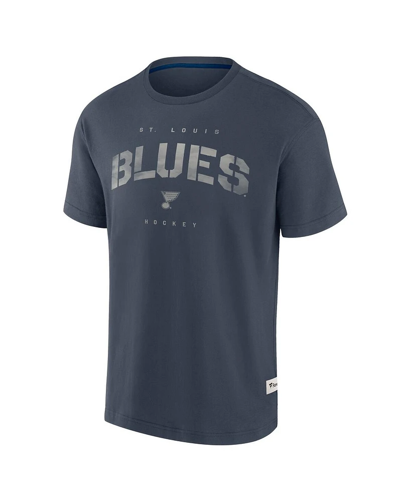 Fanatics Men's Navy St. Louis Blues Elements Weathered Tonal Future Ground T-Shirt