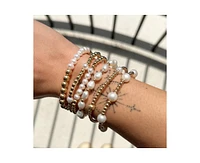 Gold Filled 3mm Bead Multi-Pearl Bracelet