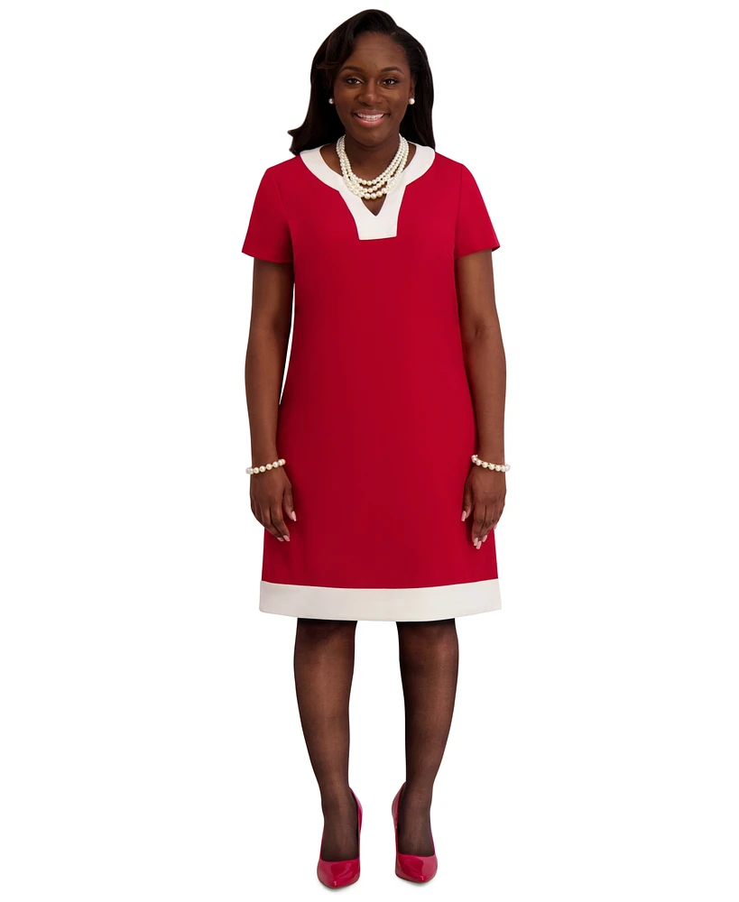 Kasper Women's Cap-Sleeve Framed Dress, Regular & Plus Sizes