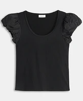 On 34th Women's Balloon-Sleeve Scoop-Neck T-Shirt, Exclusively at Macy's